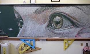 Ấn tượng với những tác phẩm nghệ thuật đỉnh cao 'trên bảng đen' của học sinh Nhật