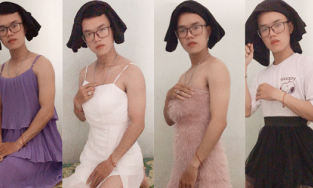 Bị bạn gái 10X bắt mặc váy chụp ảnh, nam thanh niên có phản ứng bất ngờ