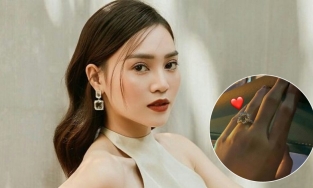 Ninh Dương Lan Ngọc bất ngờ khoe được cầu hôn với nhẫn kim cương 'khủng'