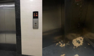 Chung cư thủng khiến 2 người rơi lại phát hiện người dân 'canh me' không có ai rồi tè luôn trong thang máy