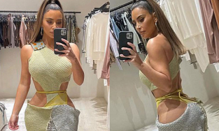 Hậu ly hôn, Kim Kardashian tích cực khoe eo 'thắt đáy lưng ong'