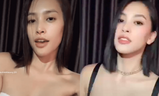 Tiểu Vy 'suýt lộ' khi đu trend biến hình nhưng quấn cộc mỗi chiếc khăn tắm