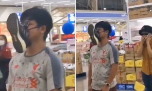 Quên khẩu trang, chàng trai khiến dân tình cười nghiêng ngả khi đeo cả chiếc giày lên mặt