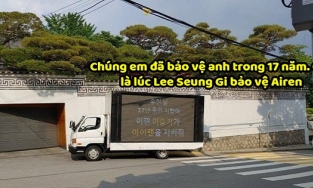 Fan Lee Seung Gi thuê hẳn xe tải chạy quanh nhà có dòng chữ phản đối thần tượng hẹn hò với Lee Da In