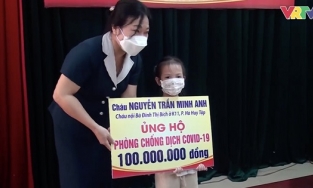 Bé gái 5 tuổi dùng hết tiền tiết kiệm trong 2 năm để ủng hộ quỹ phòng chống dịch