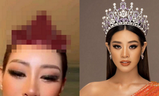 Hoa hậu Khánh Vân bị chế ảnh đội vương miện nhạy cảm