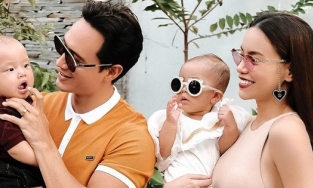 Vợ chồng Hồ Ngọc Hà lên đồ chụp ảnh tại cổng nhà vẫn đẹp không thua tạp chí