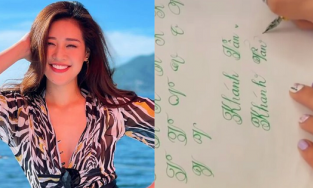 Clip Hoa hậu Khánh vân khoe chữ viết tay đẹp như in hút chục ngàn like