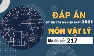  Đáp án đề thi môn Vật lý mã đề 217 THPT Quốc gia lần 1 năm 2021