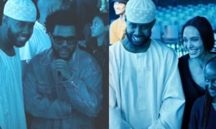 Angelina Jolie lại 'bàn công chuyện' với The Weeknd trong đêm nhạc