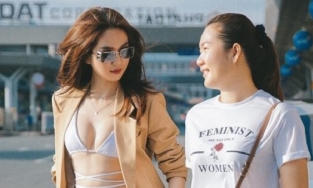 Ngọc Trinh dát đồ hiệu đầy người, ở biệt thự nhưng để trợ lý ngủ ở sofa