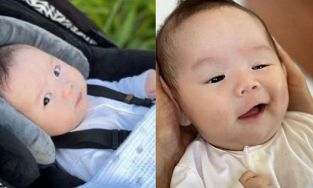 Biểu cảm 'liếc xéo' mẹ ngộ nghĩnh của con gái An Nguy