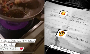 Ngô Thanh Vân khoe được tình trẻ dậy từ 5h sáng nấu ăn, còn viết thư tay mùi mẫn