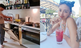 Không còn giấu giếm, Ngô Thanh Vân công khai đăng clip được Huy Trần dạy nấu ăn