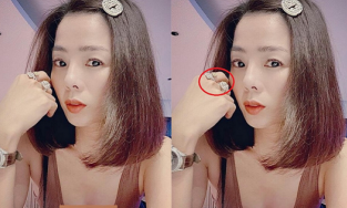 Lệ Quyên kẹp tóc mái như gái 18, giơ tay khoe đồng hồ và nhẫn kim cương