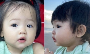 Đàm Thu Trang đăng ảnh cận mặt Suchin, càng lớn càng giống mẹ