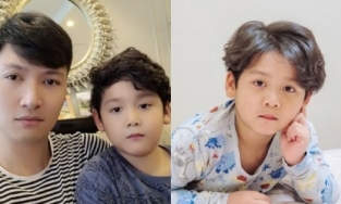 Mạnh Trường hào hứng khoe con trai 7 tuổi đẹp như sao nhí Hàn Quốc