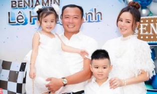 Con gái Vy Oanh mặc váy được mẹ cắt may từ đồ cũ trong ngày sinh nhật