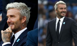 Ngoại hình quyến rũ của David Beckham lại làm náo loạn sân vận động