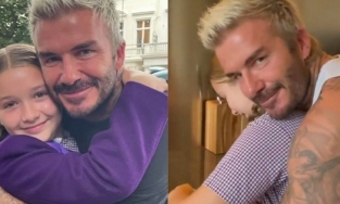 Harper nhập học, David Beckham bịn rịn không muốn rời xa con gái 
