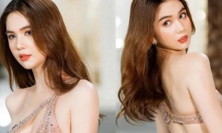 Ngọc Trinh diện áo tắm lấp lánh, body nuột nà nhưng vòng 1 khác lạ