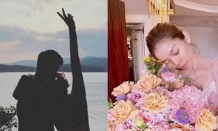 Lệ Quyên và tình trẻ Lâm Bảo Châu tung ảnh tình tứ kỷ niệm ngày hẹn hò