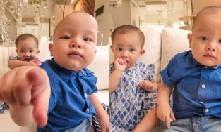 Bộ ảnh tròn 11 tháng siêu cưng của cặp sinh đôi nhà Hồ Ngọc Hà