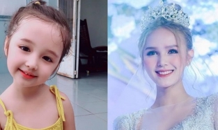 Bé gái lai Mỹ nổi tiếng vì vẻ ngoài xinh xắn giống hệt hot girl Xoài Non