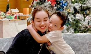 Ly Kute lâu lắm rồi mới đăng ảnh bé Khoai Tây, càng lớn càng giống bố