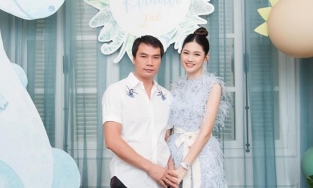 Á hậu Thanh Tú vô tình để lộ con riêng của ông xã đại gia?