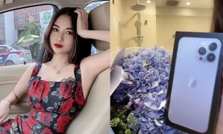 Anh Thư 'Về nhà đi con' khoe iPhone 13 tại nhà nhưng bị đồn đi khách sạn