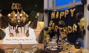 Bảo Thy làm sinh nhật cho chồng, dòng chữ trên bánh kem hé lộ cuộc sống hôn nhân