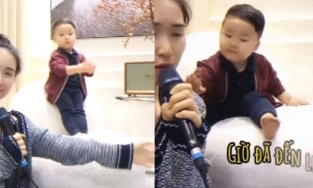 Hòa Minzy khoe giọng hát live bài mới, nhưng hành động an ủi mẹ của bé Bo chiếm sóng