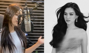 Hoa hậu Đỗ Thị Hà tung ảnh vào phòng thu, sẽ hát trong phần thi tài năng tại Miss World?