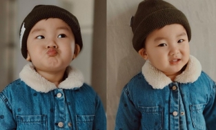 Con trai Hòa Minzy như sao nhí Hàn Quốc trong bộ ảnh 'cậu bé ấm áp'