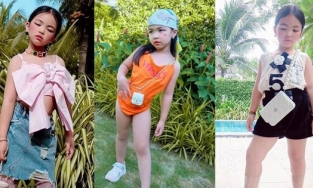 Ngoại hình đáng yêu, phong cách chuẩn mẫu nhí của cô con gái 5 tuổi nhà đại gia Minh Nhựa