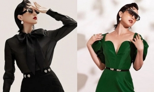 Hải Tú diện váy 'trà xanh', trang bị phụ kiện hàng hiệu xịn không mượn của ai