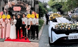 Đám cưới toàn siêu xe của trai đẹp là bạn thân Matt Liu, Cường Đô La