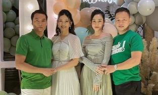 Khung ảnh 'toát mùi tiền' của hai cặp vợ chồng Ngô Trà My và Á hậu Thanh Tú