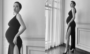 Thót tim nhìn Bảo Thy ôm bụng bầu leo lên đôi giày gót nhọn cao 20cm 