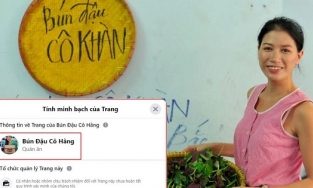 Quán ăn của cựu người mẫu Trang Trần bị đổi tên thành 'Bún đậu cô Hằng'