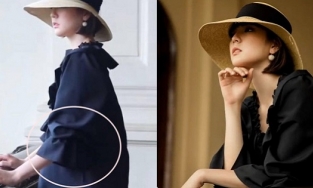 Netizen truyền tay ảnh Hải Tú xuất hiện với chiếc bụng to lùm xùm 