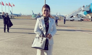 Bà Lê Hoàng Diệp Thảo rạng ngời khi nhận vinh dự tháp tùng Thủ tướng thăm Nhật Bản