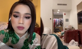 Hoa hậu Đỗ Thị Hà bị fan 'bóc phốt' ở bẩn, nhiều lần để lộ căn phòng siêu bừa bộn trên livestream