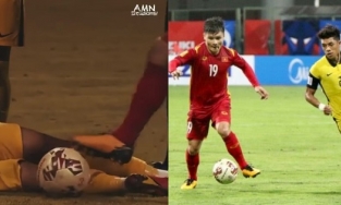 Hành động đẹp của Quang Hải trong trận gặp Malaysia khiến cổ động viên nước bạn trân trọng