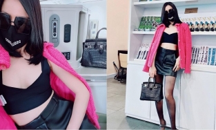 Lệ Quyên bay show trở lại, dát đồ hiệu ngắn hết cỡ ra sân bay như siêu sao