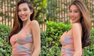 Tân Hoa hậu Thùy Tiên diện lại style cắt xẻ, không đội vương miện vẫn xinh xuất thần