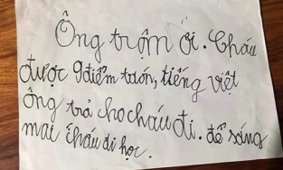 Cậu bé viết thư cho 'ông trộm' khoe điểm Toán, Văn để... được trả lại xe đạp