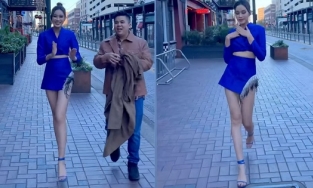 Đỗ Thị Hà diện đồ 'thời trang đi ngang thời tiết', khoe chân dài 1m11 giữa mùa đông đất Mỹ