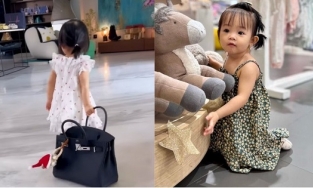 Ái nữ nhà Cường Đô La dùng túi hiệu hơn 200 triệu làm đồ chơi